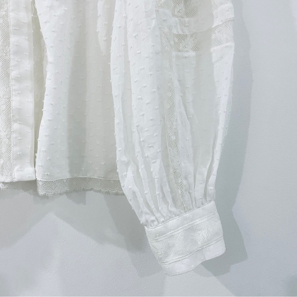 Joie 100% cotton bohemian blouse in porcelain - Picture 10 of 13